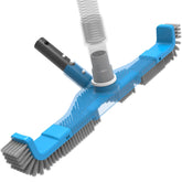 TidyMister 20-inch Pool Brush Vacuum Head front view with sturdy bristles