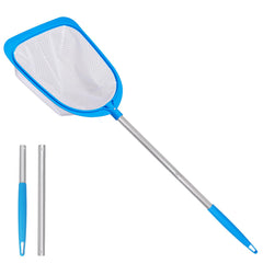TidyMister 32'' Spa Skimmer Net front view, blue diamond mesh