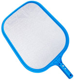 TidyMister Fine-Mesh Skimmer Net front view, blue with diamond netting