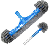 TidyMister Pool Brush 20-inch front view with wavy bristles