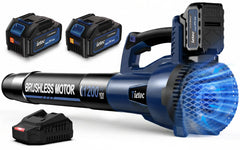 tietoc cordless leaf blower navy blue front view