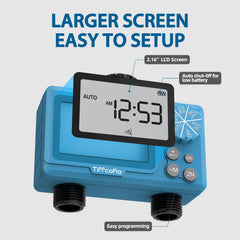 Tiffcofio Sprinkler Timer Outdoor blue model side view
