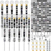 Tigeen 236 Pcs Garden Stake DIY Fairy Wand components including rods and beads