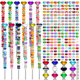 Tigeen Garden Stake DIY Kit packaging with colorful beads and stakes