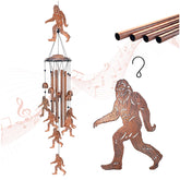 TIGGSY Bigfoot Wind Chime with large and small Bigfoot figures