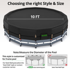 Tightening winch system of QH.HOME pool cover