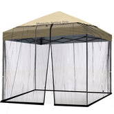Tiimmgaal 10' x 10' black patio mosquito netting front view