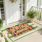 TIKIRUGI Spring Floral Doormat Set front view with floral design