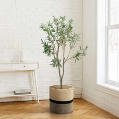 TIMEYARD Large Jute Plant Basket with sturdy handles