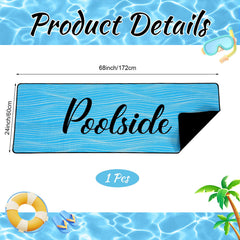 Tinideya Pool Deck Mat non-slip rubber bottom close-up