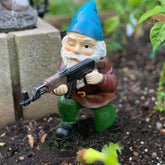 Tirifer Garden Gnome with Gun, front view