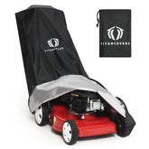 TITANCOVERS Push Lawn Mower Cover front view with drawstring