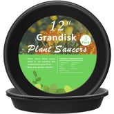 TITE 12-inch black plant saucer front view