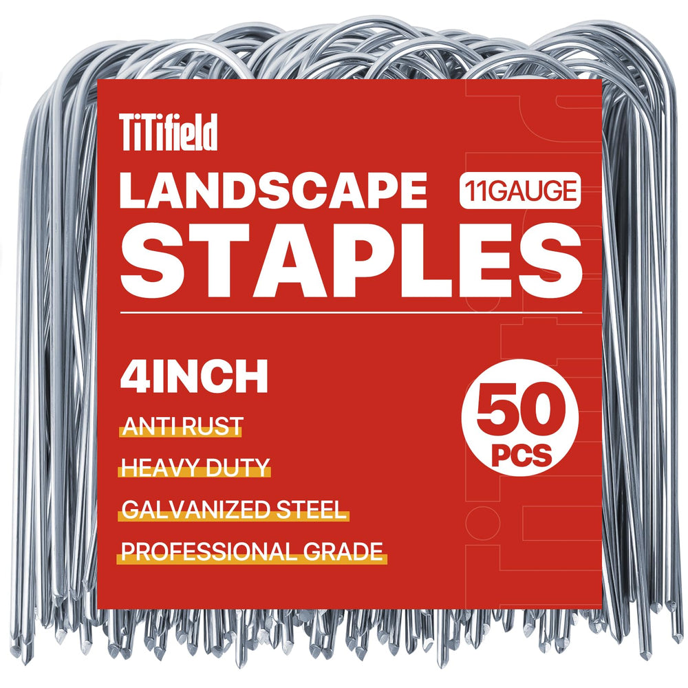 TiTifield U Shape Garden Stakes 50 Pack front view