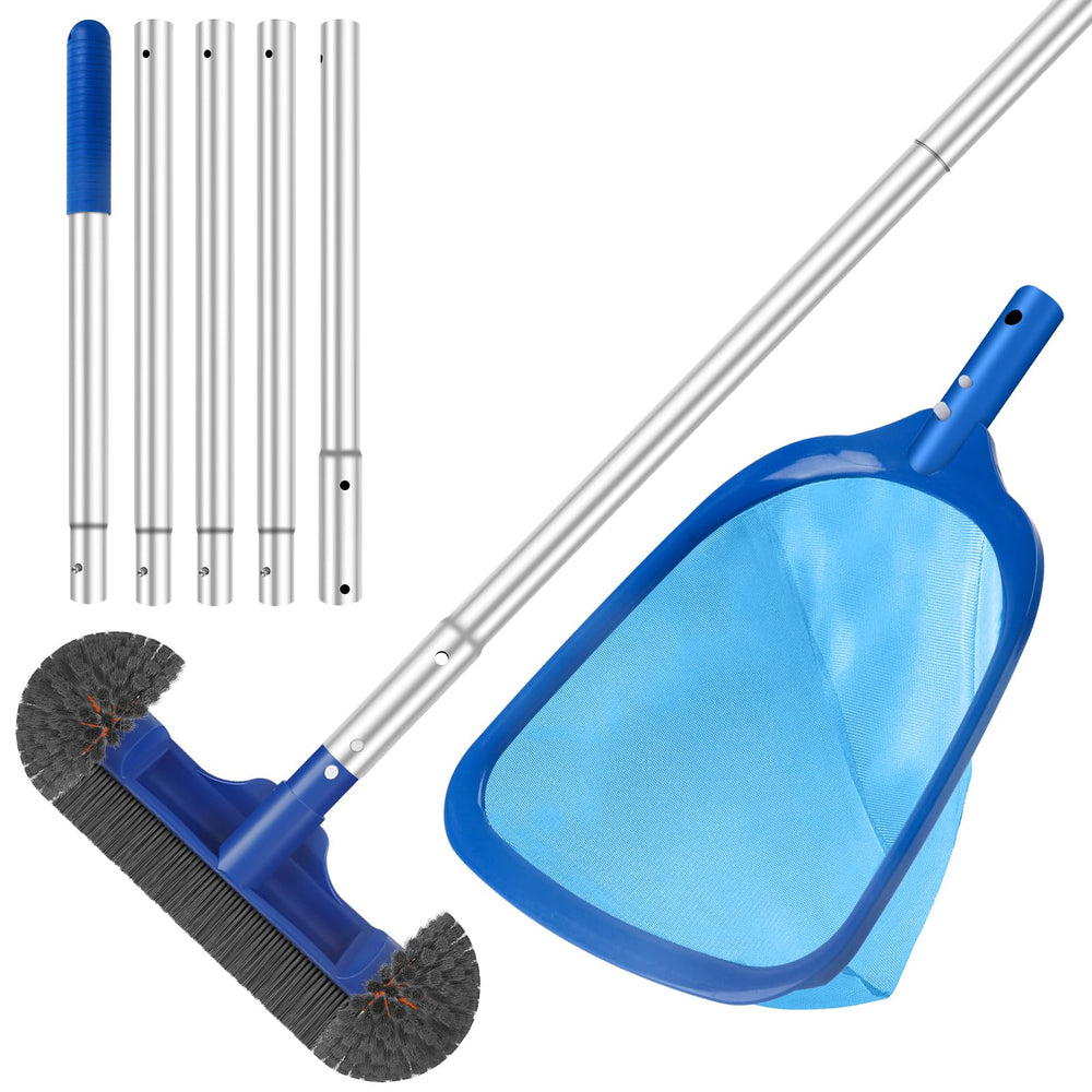 TIXANF Pool Cleaning Kit with 12.5 inch brush and 76.5 inch pole