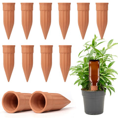 TKSCUSR 12 Pcs Terracotta Self Watering Spikes in packaging