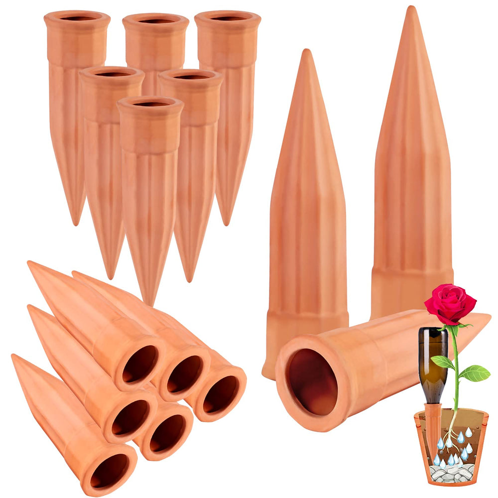 TKSCUSR Self-Watering Stakes pack of 15 terracotta watering devices