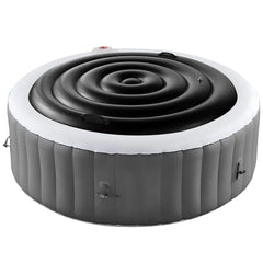 Tlswshsy Inflatable Hot Tub Cover 4.5 Ft black model front view