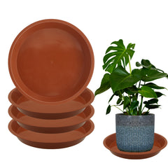 TNTIWQ 16 inch round plant saucer terracotta top view
