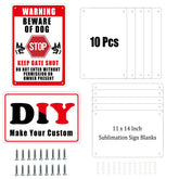 ToBeAce sublimation metal sign blank 11x14 inch front view