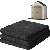 ToLanbbt Outdoor Storage Shed Floor Mat side view in dark grey
