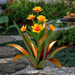 TOMBABY Metal Agave Plants Outdoor Decoration front view
