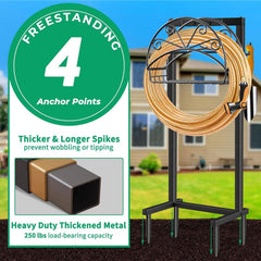 TomCare Garden Hose Holder assembled in a garden