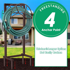 TomCare Garden Hose Holder assembled in a garden setting