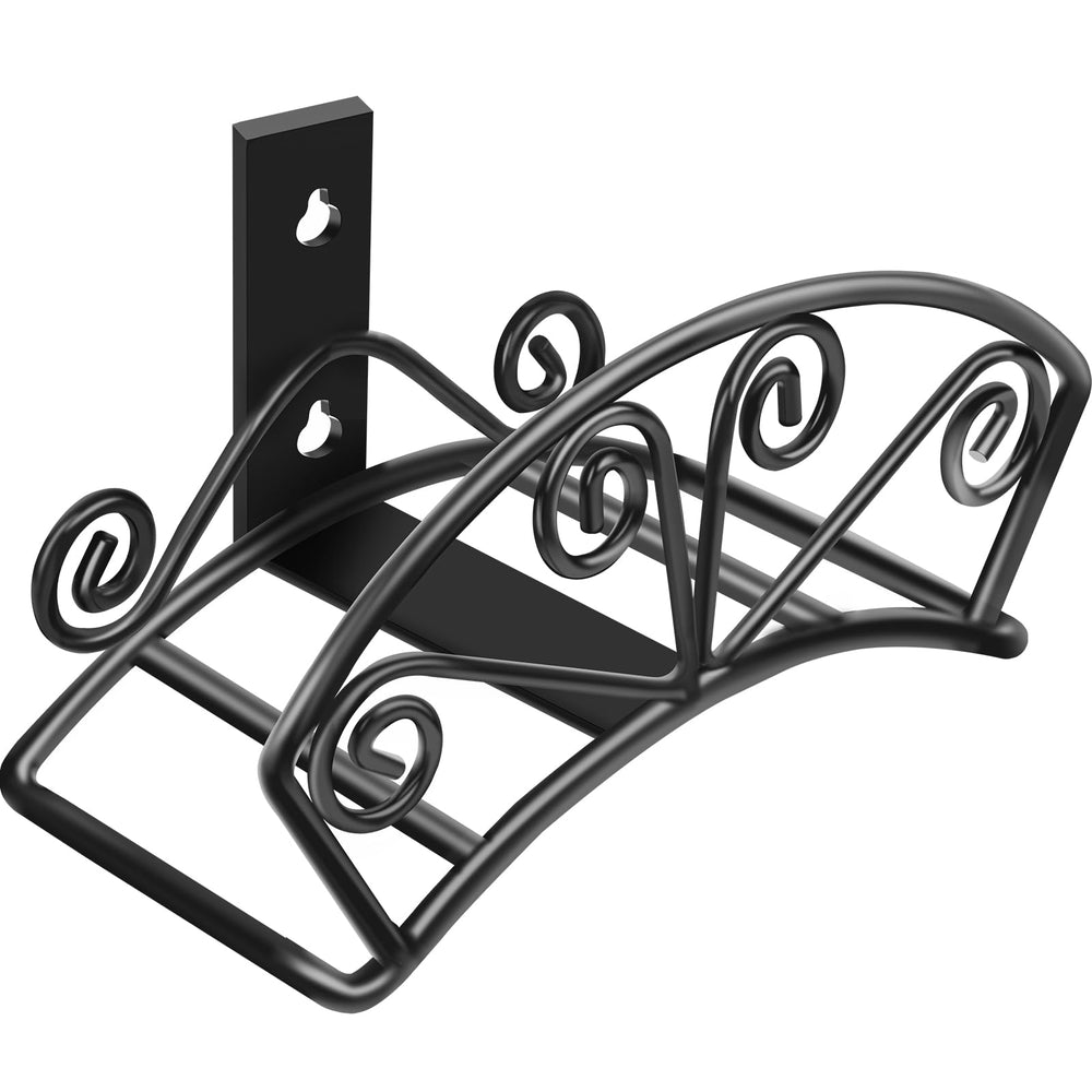 TomCare Garden Hose Holder front view with black finish