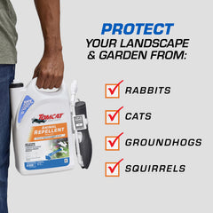 Tomcat Animal Repellent spray application with Comfort Wand