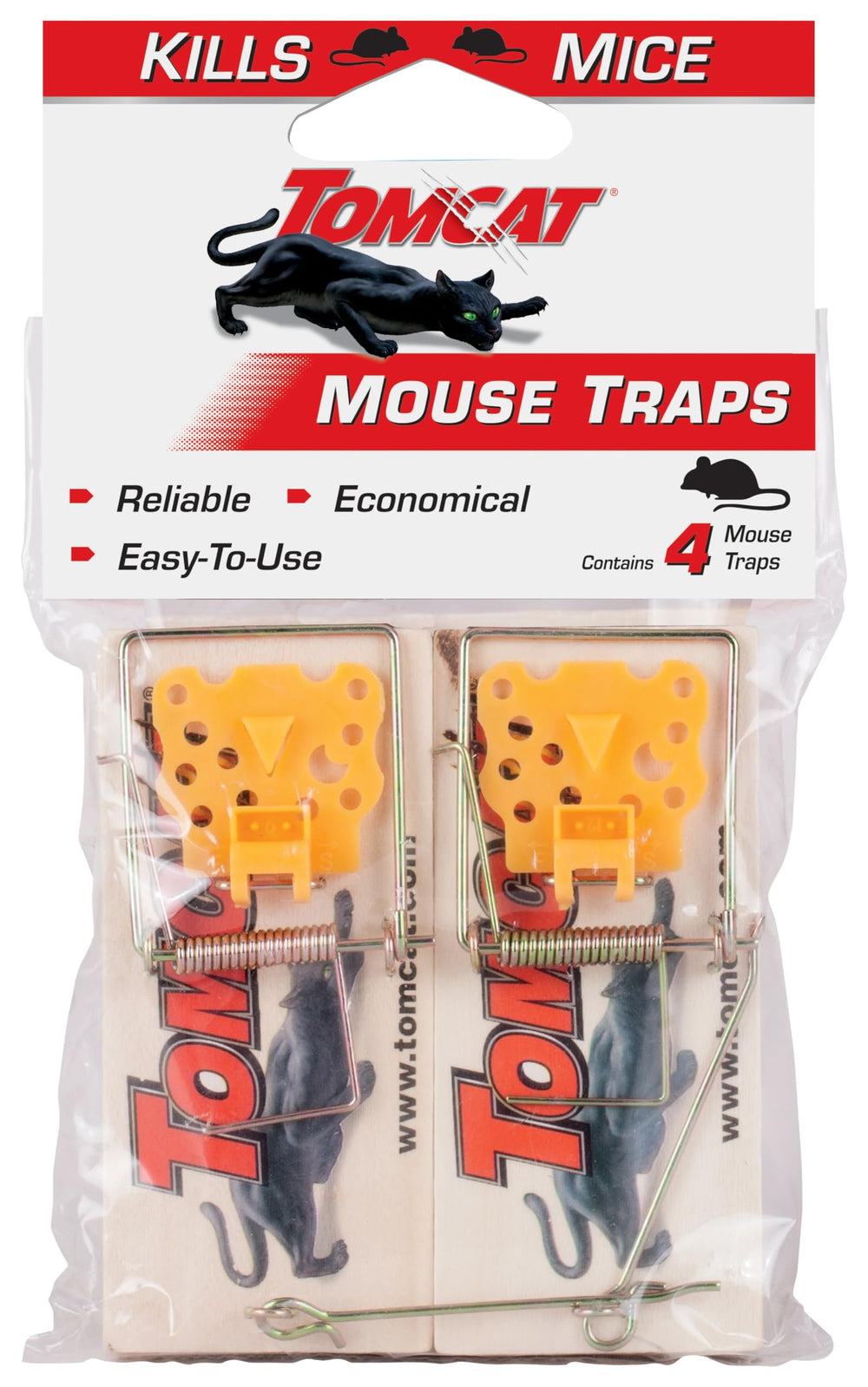 Tomcat Mouse Trap 12-Pack wooden traps front view