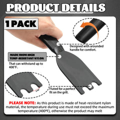 TonGass Grill Scraper Tool precision-cut slots for cleaning