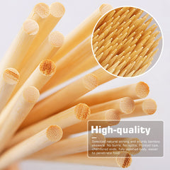 TONGYE bamboo skewers displayed with assorted food items