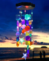 Toodour multicolor solar decorative lights wind chime front view