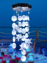 Toodour Solar Wind Chimes in white seashell design