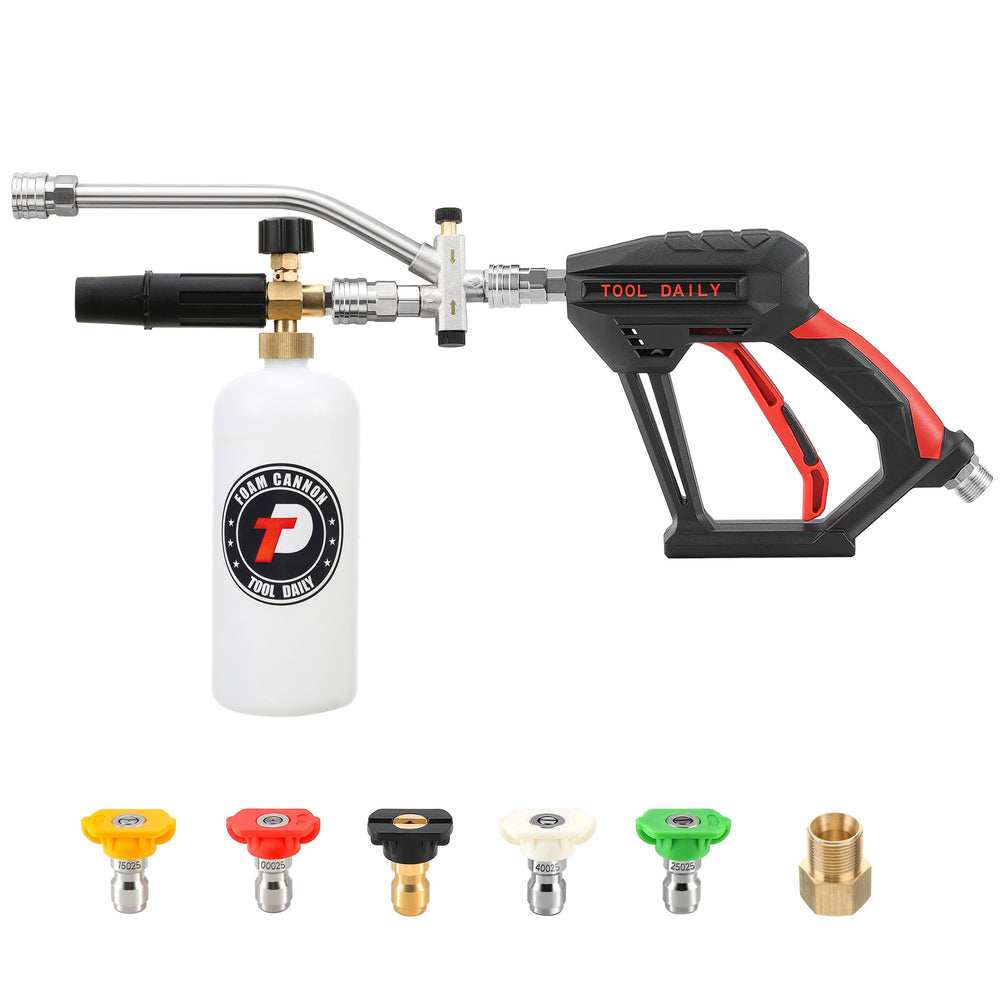 Tool Daily Short Pressure Washer Gun front view with foam cannon