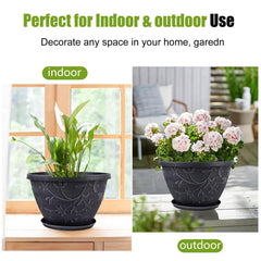 Top view of Nooulap flower pot showcasing drainage holes