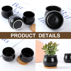 Top view of SHECIPIN ceramic flower planter pot