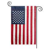 TOPFLAGS American Flag Garden Flag front view with embroidered stars