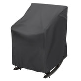 TORUTA Outdoor Rocking Chair Cover front view in black