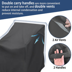 TORUTA Outdoor Rocking Chair Cover with air vents for airflow