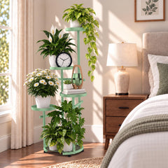 TOSKING plant stand showcasing staggered tiers with plants