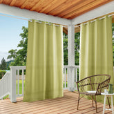 TOWN & COUNTRY BASICS 54"W x 84"L Kiwi Green outdoor curtain panel front view