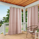 TOWN & COUNTRY BASICS Cabana Heavyweight Curtain Panel Front View in Blush