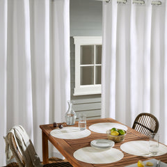 TOWN & COUNTRY BASICS Cabana Indoor Outdoor Curtain Panel Winter White side view
