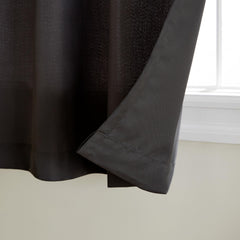 TOWN & COUNTRY BASICS Cabana Solid Heavyweight Curtain Panel side view with grommets