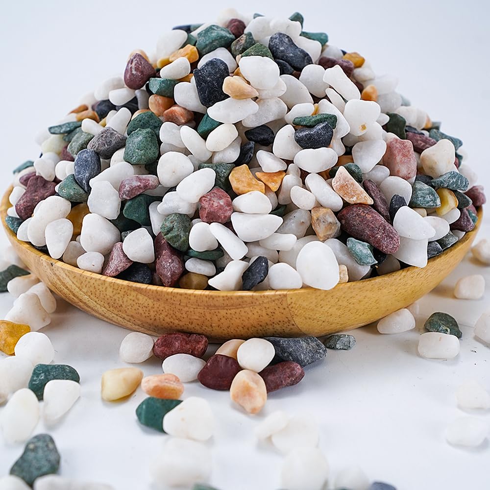 TOYPOPOR 6LB Decorative Gravel Pebbles mixed colours front view