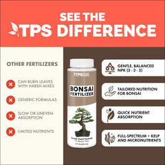 TPS NUTRIENTS Bonsai Fertilizer liquid in a measuring cup