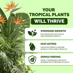 TPS NUTRIENTS Tropical Plant Fertilizer 8 oz bottle side view