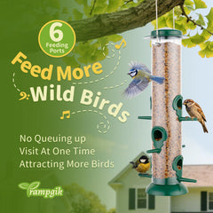 TrampgiK Bird Feeder, flip-top design for easy refills